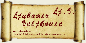 Ljubomir Veljković vizit kartica
